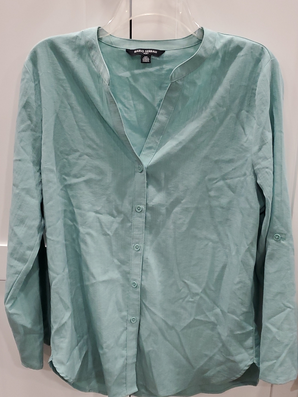 Mario Serrani Women's Mint Green Button-Down Shirt